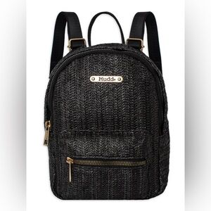 Mudd Straw Backpack with Adjustable Shoulder Strap for School and Travel
